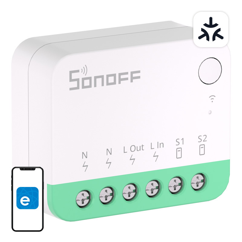 Sonoff MINIR4M Interrupteur mini intelligent WiFi Matter (HomeKit, SmartThings, Home Assistant) - Ypsilon Computers