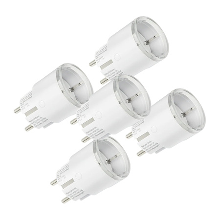 Ensemble de 5 prises intelligentes Shelly Plug S MTR Gen3 12A (blanc) - Ypsilon Computers