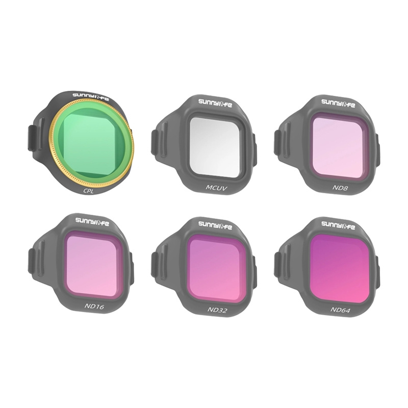 Ensemble de 6 filtres Sunnylife MCUV + CPL + ND8 + ND16 + ND32 + ND64 pour MINI 5 Pro - Ypsilon Computers