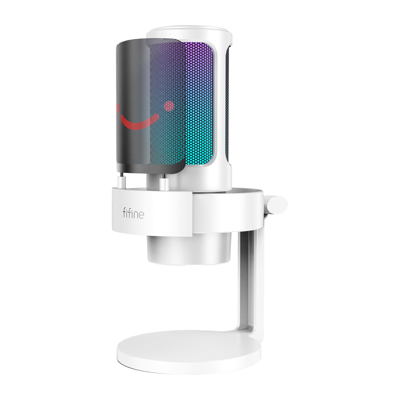 Microphone à condensateur Fifine A8W avec support (blanc) - Ypsilon Computers