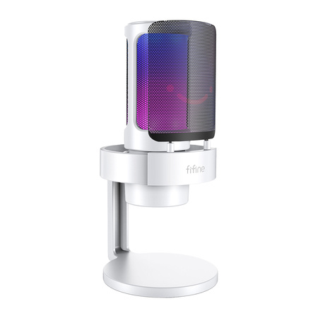 Microphone à condensateur Fifine A8W avec support (blanc) - Ypsilon Computers