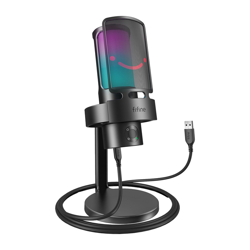Microphone à condensateur Fifine A8 avec support (noir) - Ypsilon Computers