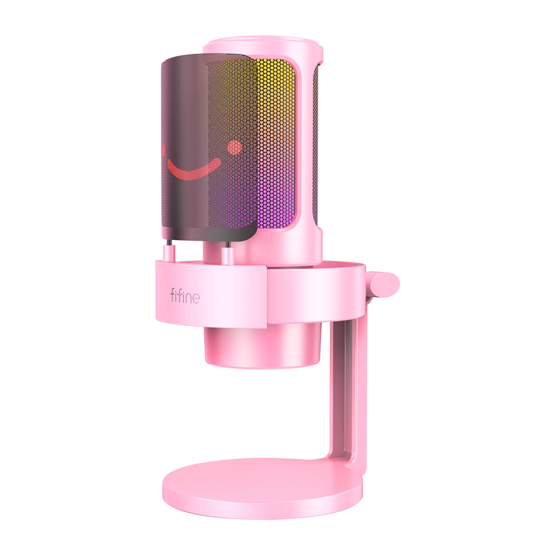 Microphone à condensateur Fifine A8P avec support (rose) - Ypsilon Computers