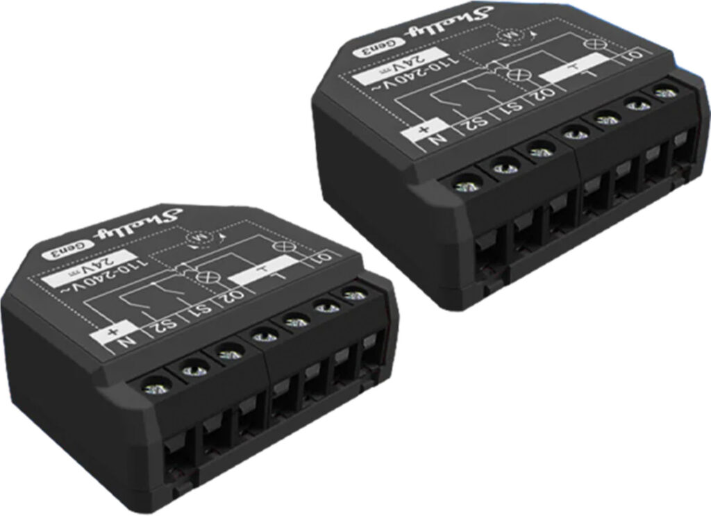 Ensemble de 2 Contrôleurs WiFi/Bluetooth Shelly 2PM Gen3