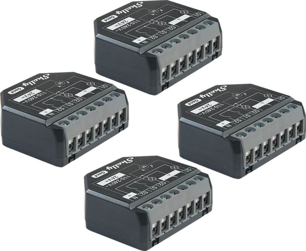 Ensemble de 4 Contrôleurs Shelly 2PM Gen4 Zigbee/Matter