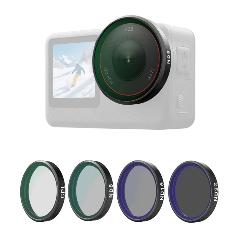 Ensemble de filtres CPL/ND8/ND16/ND32 Telesin pour DJI Osmo Action 6 (4 pcs) - Ypsilon Computers