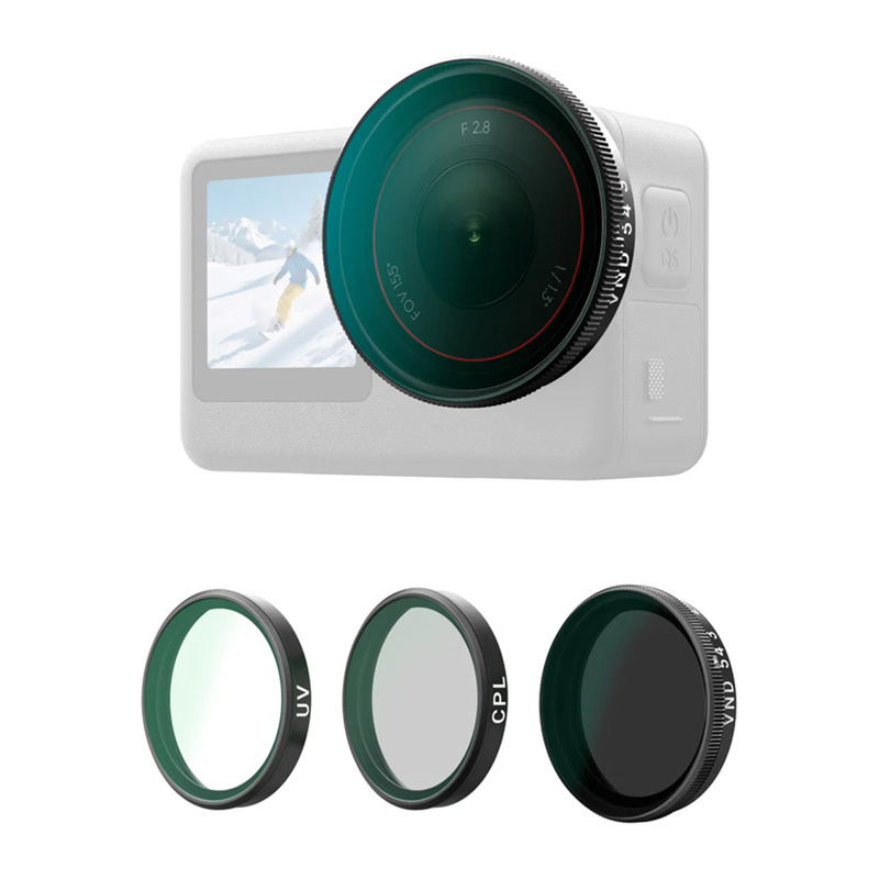 Telesin ensemble de filtres CPL/VND8/UV pour DJI Osmo Action 6 (3 pcs.) - Ypsilon Computers