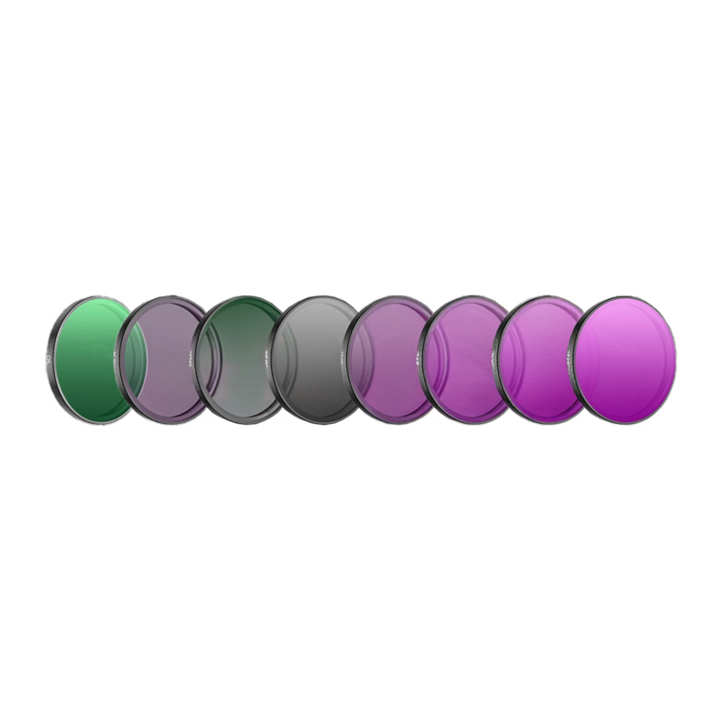 Ensemble de filtres pour DJI Action 6 (CPL/MCUV/ND8/16/32/64/Pollution Lumineuse LPR/Brume Noire 1/4) - Ypsilon Computers