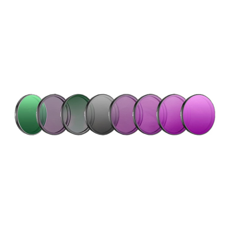 Ensemble de filtres pour DJI Action 6 (CPL/MCUV/ND8/16/32/64/Pollution Lumineuse LPR/Brume Noire 1/4) - Ypsilon Computers