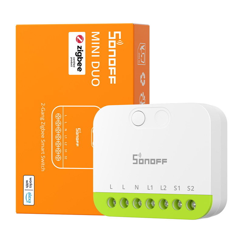 Sonoff MINI-ZB2GS Interrupteur mini à deux canaux ZigBee - Ypsilon Computers