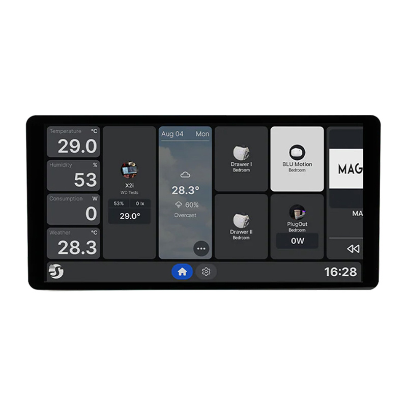 Panneau de contrôle 6,95" Shelly Wall Display X2i WiFi/BLU (noir) - Ypsilon Computers