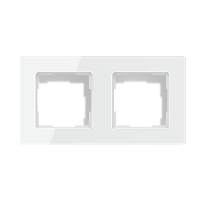 Avatto cadre d'interrupteur lumineux TS20 à 2 prises (blanc) - Ypsilon Computers