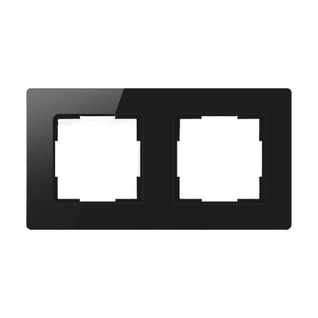 Avatto cadre d'interrupteur lumineux à 2 prises TS20 (noir) - Ypsilon Computers