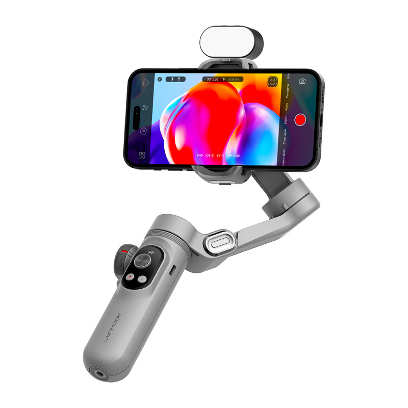 Stabilisateur AOCHUAN X Pro avec éclairage RGB (Gris) - Ypsilon Computers