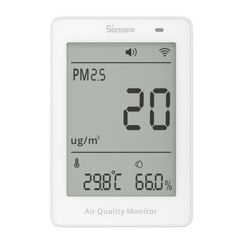 Sonoff AirGuard PM2.5 SAWF-07P Moniteur de Qualité de l'Air WiFi LCD - Ypsilon Computers