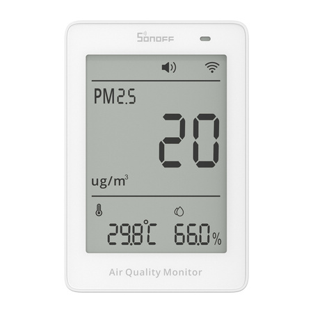 Sonoff AirGuard PM2.5 SAWF-07P Moniteur de Qualité de l'Air WiFi LCD - Ypsilon Computers