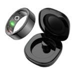 COLMI R02 Bague Intelligente, taille 12, 21.3 mm (noir) + étui de chargement