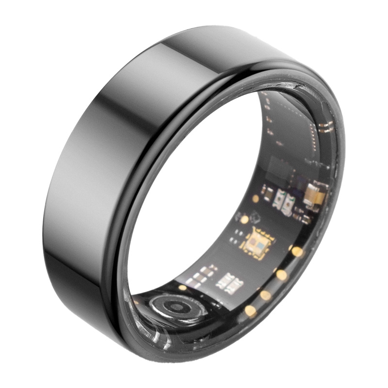 COLMI R02 Bague Intelligente, taille 11, 20.3 mm (noir) + étui de chargement - Ypsilon Computers