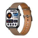 COLMI C28 Montre Intelligente – Noir + Bracelet en Cuir Marron