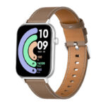 COLMI C28 Montre Intelligente – Argent + Bracelet en Cuir Marron