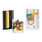 Liene Amber Papier Photo Autocollant 3×3&Prime;, 40 Feuilles + 1 Recharge