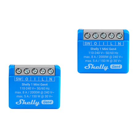 Ensemble de 2 Contrôleurs Mini Shelly 1 Gen4 Zigbee/Matter - Ypsilon Computers