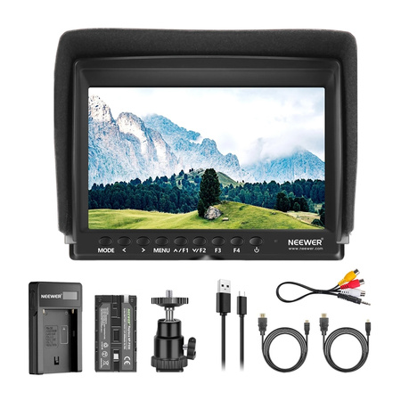NEEWER F100 Moniteur de Terrain + Chargeur USB + Kit de Batteries - Ypsilon Computers