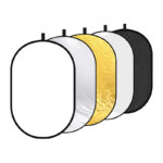 Réflecteur de Photographie Portable 5-en-1, 80×120 cm