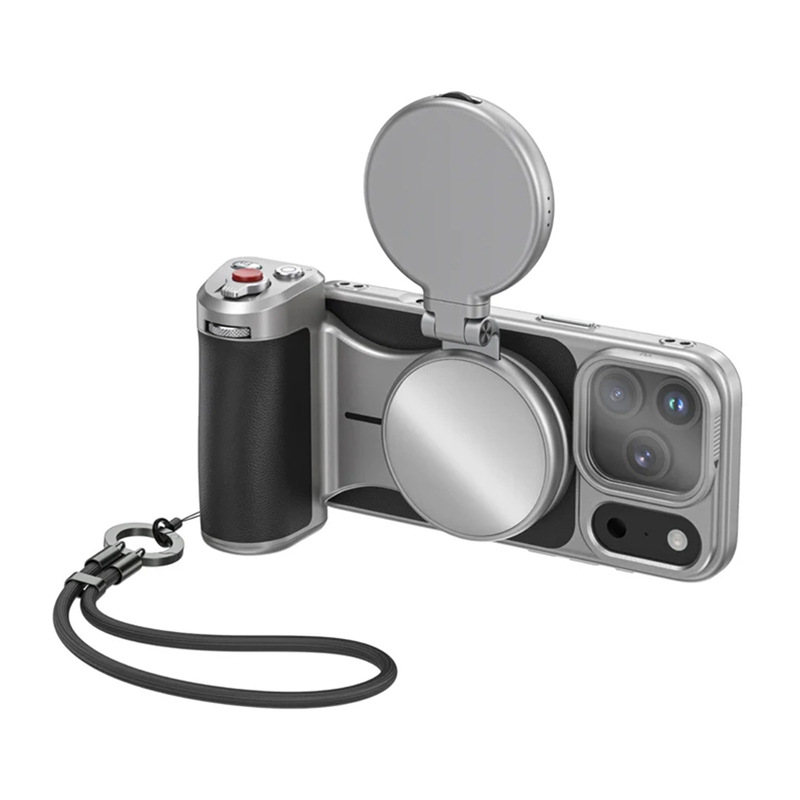 Support Master Grip pour iPhone 17 Pro Max – Kit Tout-en-Un avec Lumière et Filtre UV - Ypsilon Computers