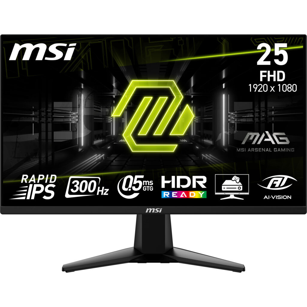 MAG 255XF  24.5i  Rapid IPS Flat  1920×1080  300Hz  1ms  3y Warranty