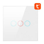 Interrupteur Intelligent ZigBee Avatto LZTS02-EU-W3 3 Voies Sans Neutre TUYA (blanc)