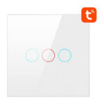 Interrupteur Intelligent ZigBee Avatto LZTS02-EU-W3 3 Voies Sans Neutre TUYA (blanc)