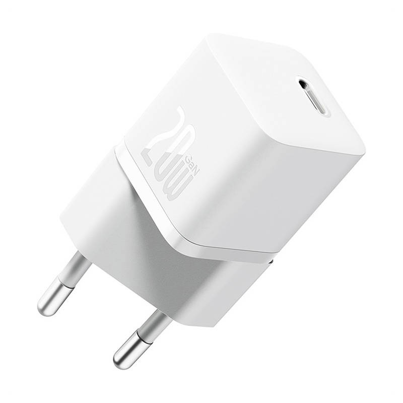 Chargeur mural mini Baseus GaN5 20W (blanc) - Ypsilon Computers