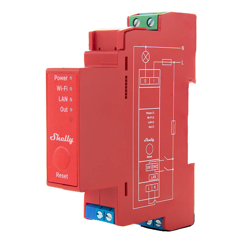 Interrupteur sur rail DIN Shelly Pro 1PM avec mesure de puissance, 1 canal, WiFi/LAN - Ypsilon Computers