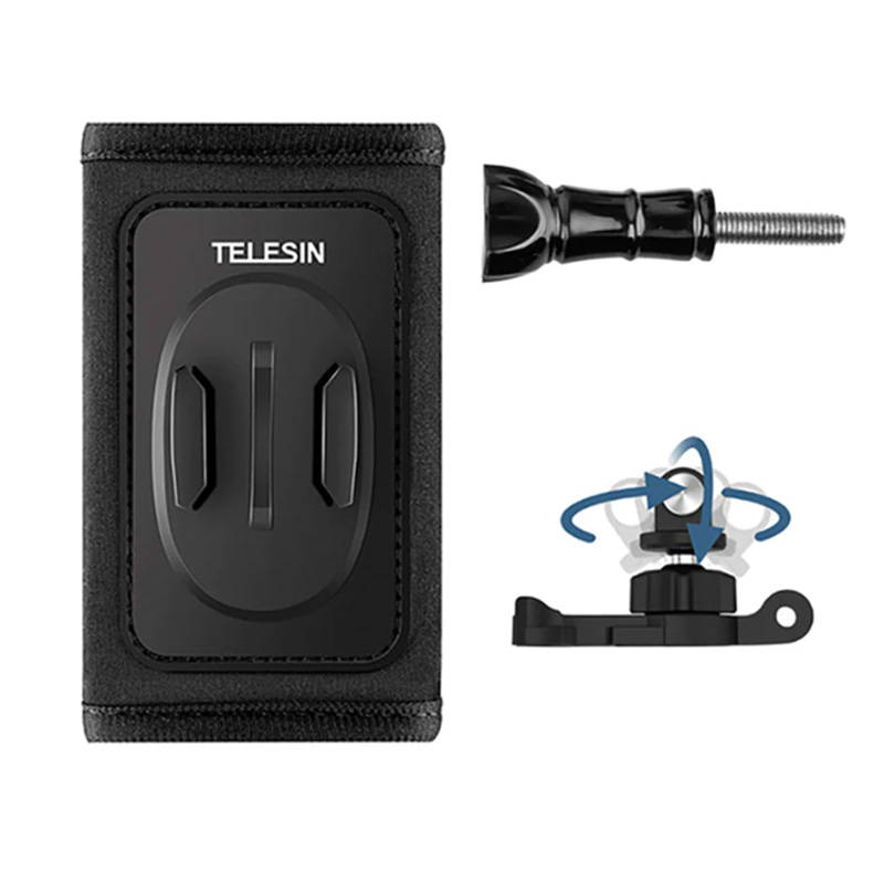 Telesin support de sangle de sac à dos avec support J en 360° pour GoPro/Osmo Action (GP-BPM-005) - Ypsilon Computers